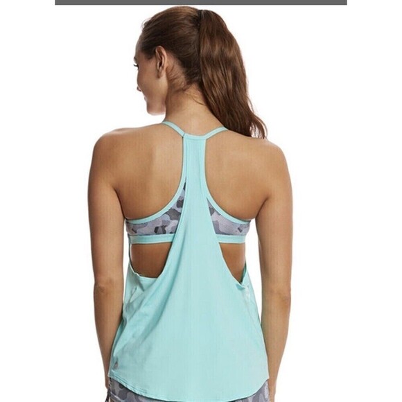NWT TYR Tankini Swim Top Womens XS (0/2) Light Support Gray/Mint Lavare Shea - Picture 3 of 15